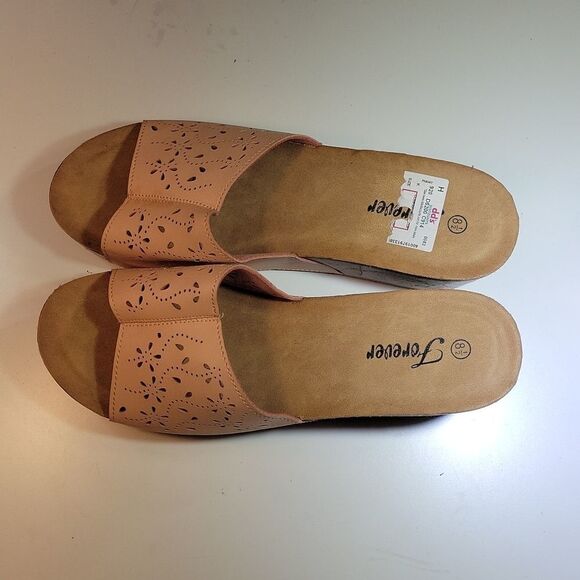 BRAND NEW FOREVER WOMEN"S WEDGE STYLE PEEP TOE SANDAL - Picture 10 of 15